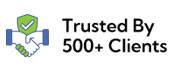Trusted by 500+ clients logo